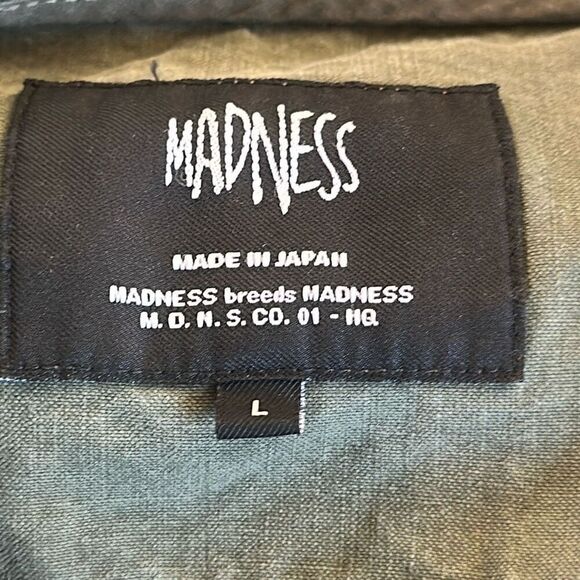 Madness Made in Japan Military Utility Field Jacket Men distressed L Large Green - Picture 9 of 12